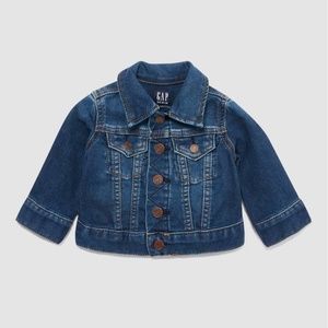 GAP Dark Wash snap front baby denim  Jacket 12- 18 M MONTHS